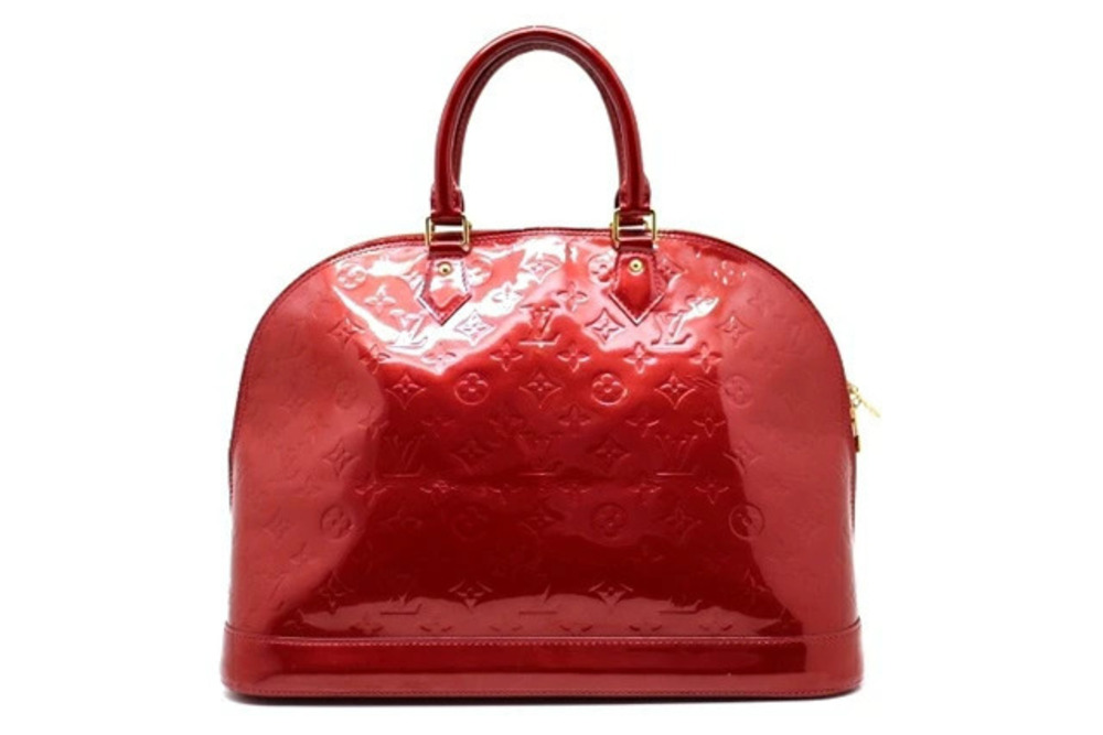 LOUIS VUITTON Alma Handbag Pomme d Amour Vernis